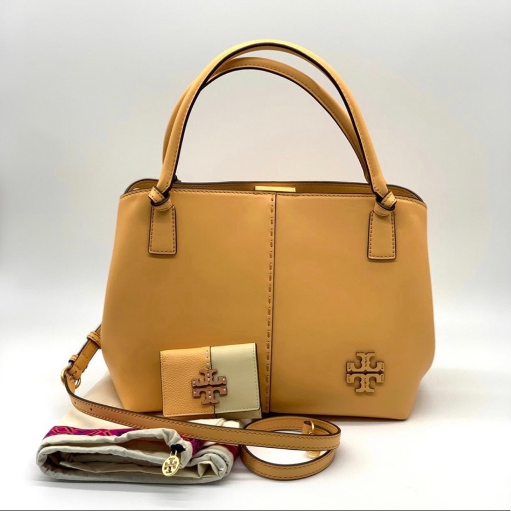 Tory Burch MCGRAW SMOOTH SATCHEL & Wallet Set